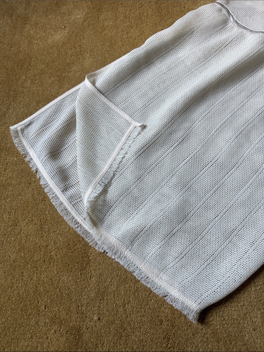 Helmut Lang White Two-Tone Midi Pencil Skirt - Picture 10 of 14
